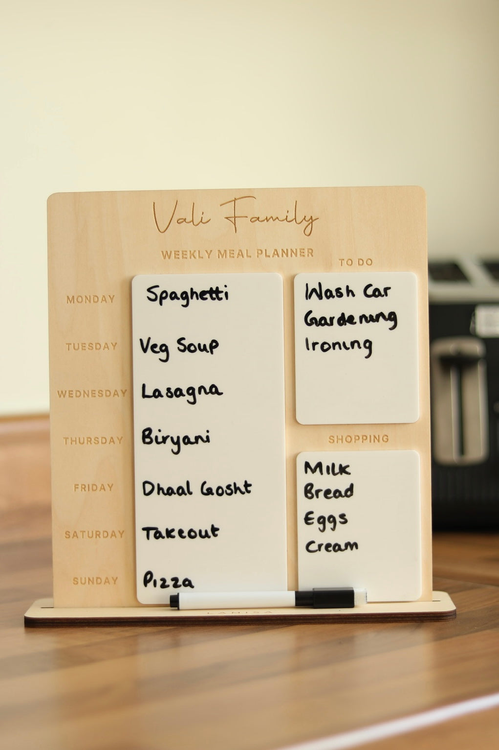 Personalised Weekly Menu