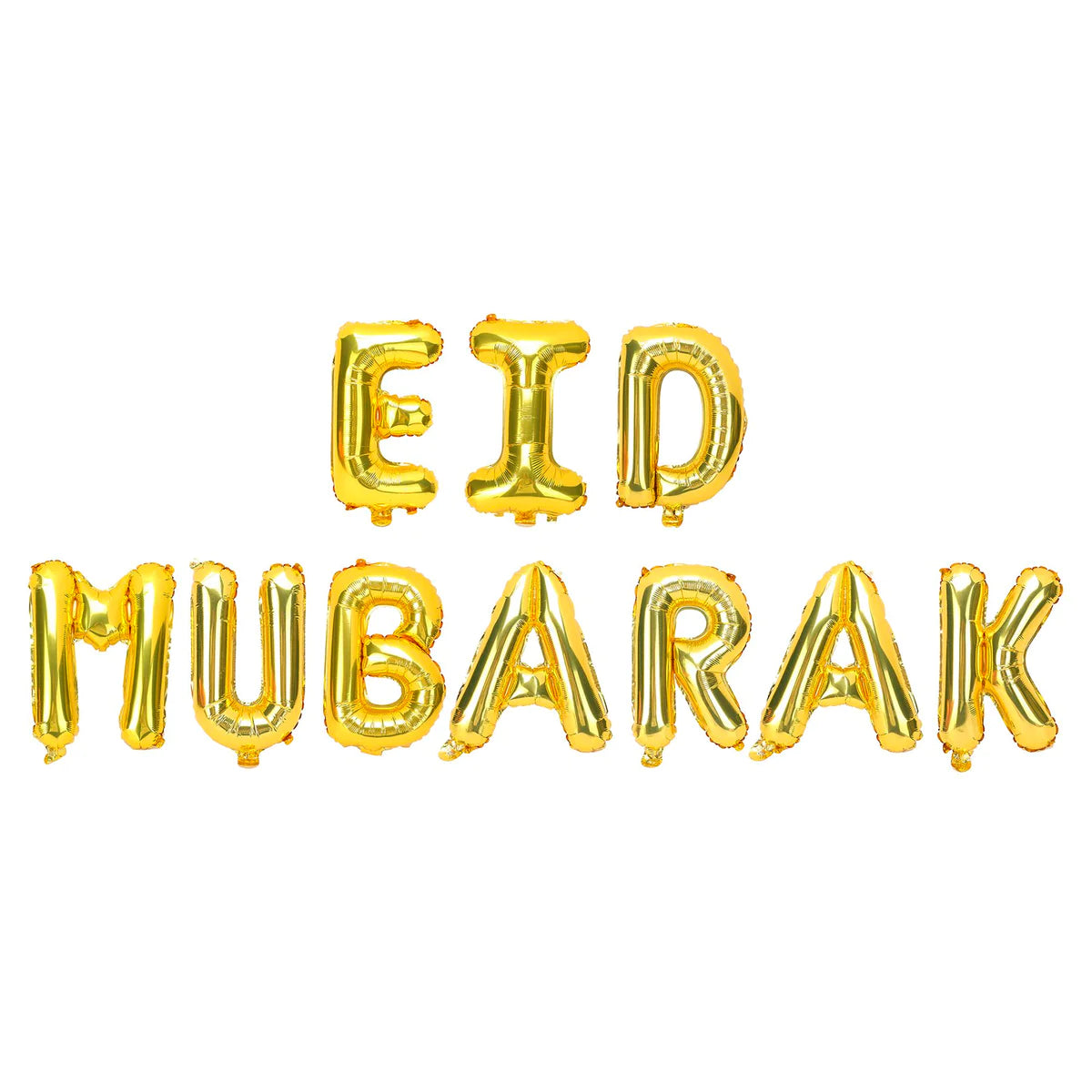 Gold Eid Mubarak Letter Balloons