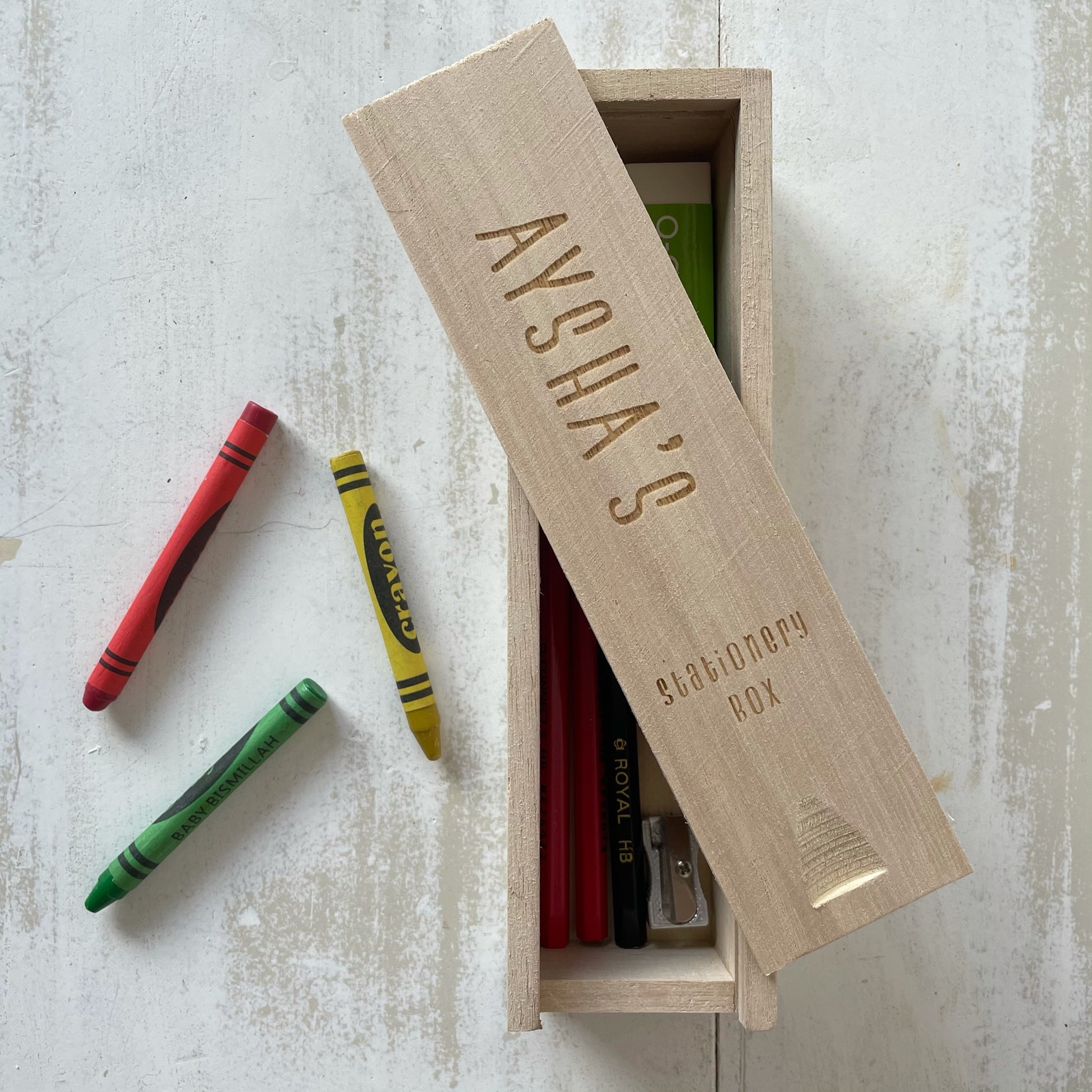 Personalized Wooden Stationery Box